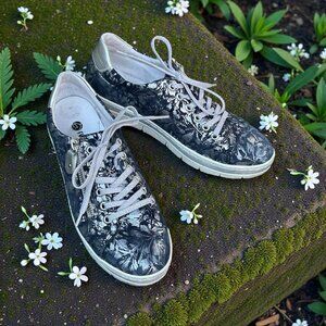 Remonte Kaja Sneakers D5800-18 Metallic Silver Navy Blue Size 38